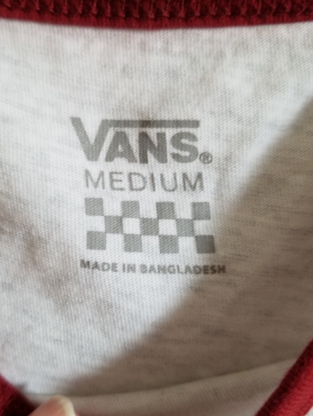 Vans White Ringer Tee Crop with Multicolor Script Logo - Picture 2 of 4